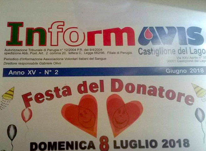 Informavis - pubblicazione periodica Avis Castiglione del Lago