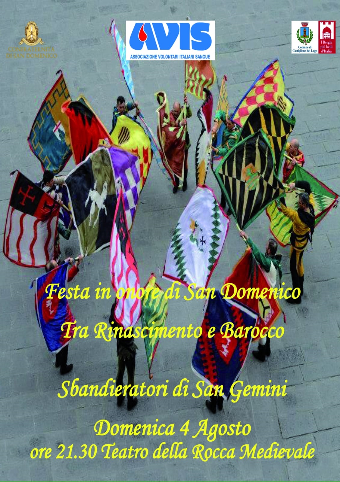 Sbandieratori di San Gemini a Castiglione del Lago - domenica 4 agosto
